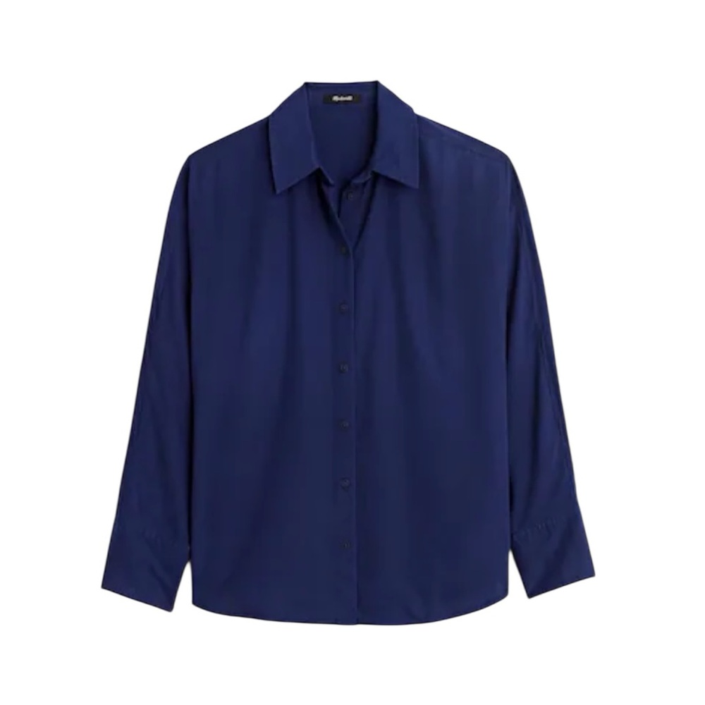 Madewell Relaxed Dolman Button-Up Shirt in True Midnight